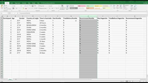 Data collection sheet in Excel - YouTube