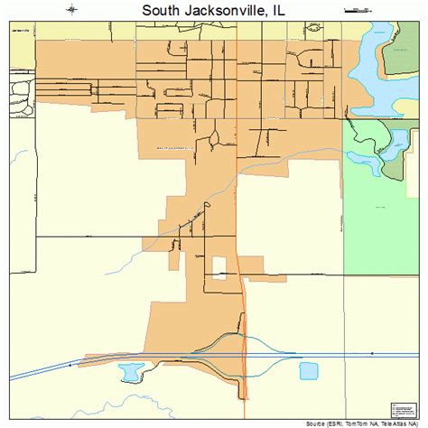 South Jacksonville Illinois Street Map 1770889