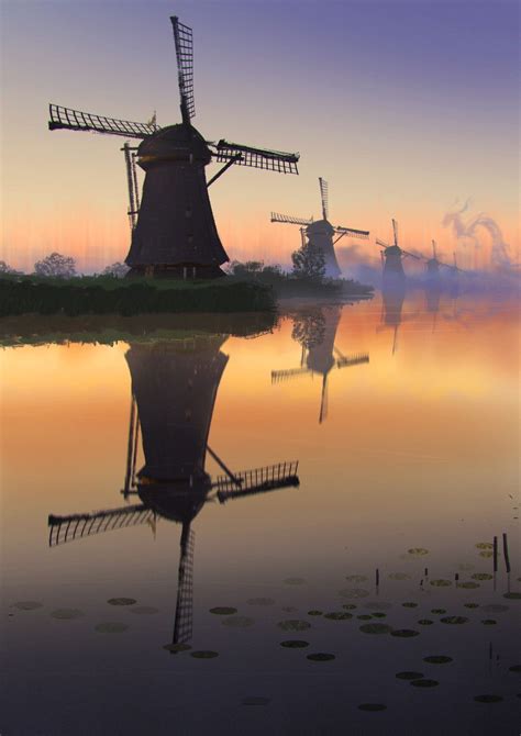 Windmill by Ivan Kashubo | Illustration | 2D | Windmill, Dutch ...