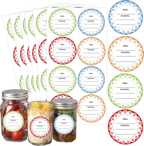 Amazon.com: Mason Jar Lid Labels 2 inch Removable Canning Labels Write ...