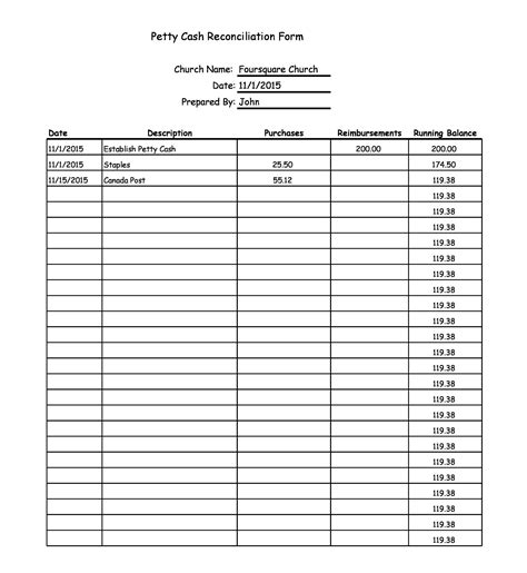 40 Petty Cash Log Templates & Forms [Excel, PDF, Word] ᐅ TemplateLab