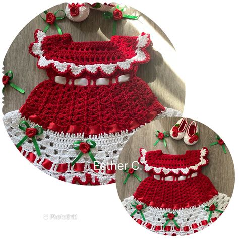 Crochet Christmas Baby Dress PATTERN ONLY Instant Download PDF - Etsy