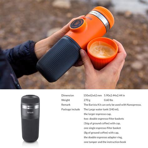 WACACO Nanopresso Barista Kit, Accessory for Nanopresso Portable ...