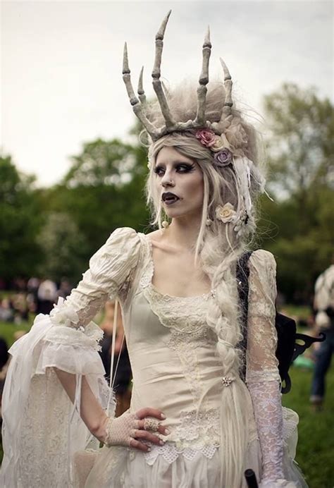 Pin on creative shoots | Halloween costume design, White gothic dress ...