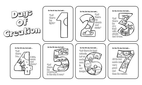 7 Days Of Creation Printables - Printable Word Searches
