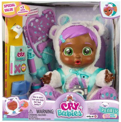 Cry Babies Pearly Exclusive Deluxe Doll 3 Extra Accessories IMC Toys ...