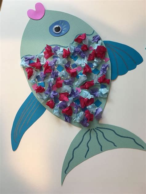 Rainbow Fish Kids Craft #kidscrafts | Rainbow fish crafts, Fish crafts preschool, Fish crafts