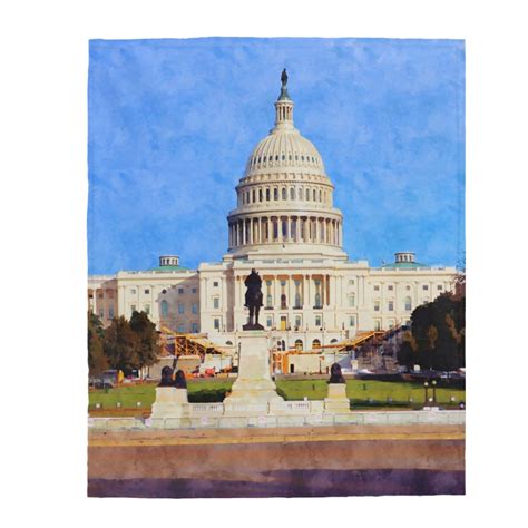 United States Capitol Building Watercolor Digital Art | Etsy