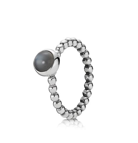 PANDORA Ring - Sterling Silver & Grey Moonstone Cabochon Little Mystery | Bloomingdale's