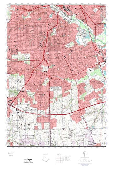 MyTopo Oak Cliff, Texas USGS Quad Topo Map