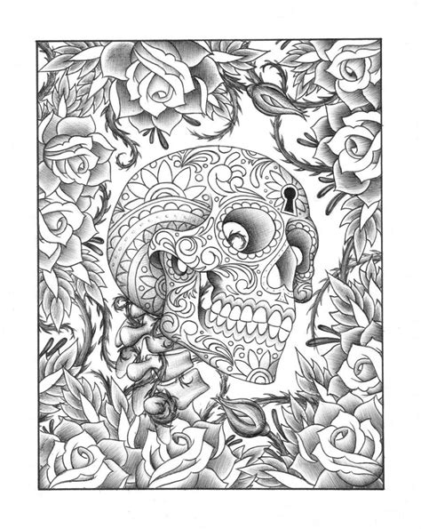 Free Printable Sugar Skull Coloring Pages For Adults - Coloring Home