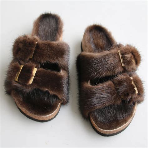 Top Genuine Mink Fur Slippers Luxury Fur Shoes Handmade Fur Fashion ...