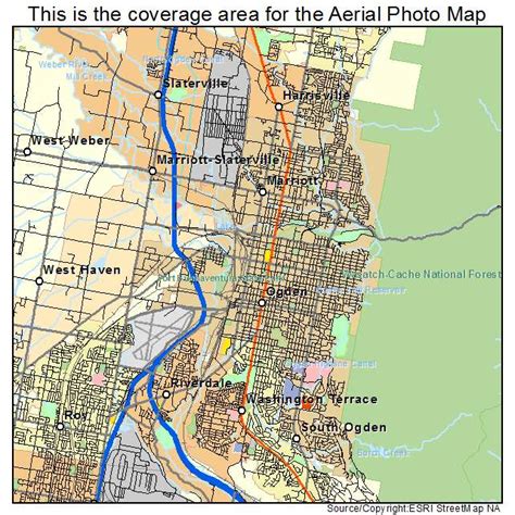 Aerial Photography Map of Ogden, UT Utah