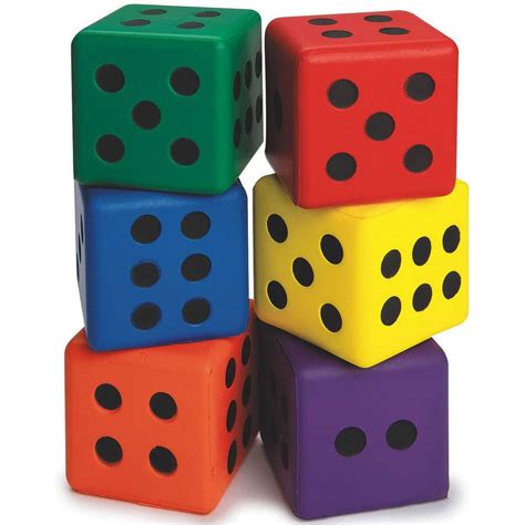 S&S Worldwide Large 3" Foam Dice, Set of 6 - Walmart.com - Walmart.com