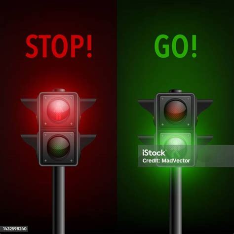 Vector 3d Realistic Detailed Road Traffic Lights Icon Set Isolated Safety Rules Concept Design ...