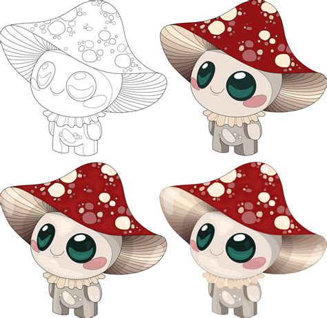 ArtStation - Cute mushroom character