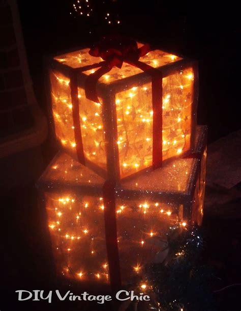 How to Make Lighted Christmas Presents for Outdoors Outdoor Christmas Presents, Holiday Lights ...