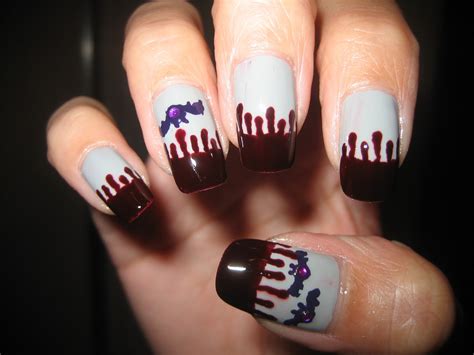 Awesome Nails By Nicole: Dripping Blood Halloween Nails!