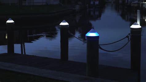 Blue Solar Dock Light – 9 Inch Cap • DokLite Solar Piling Light by Dock ...