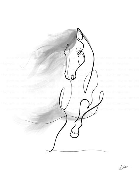 One Line Horse by WithOneLine | Horse art drawing, Animal line drawings, Horse tattoo design