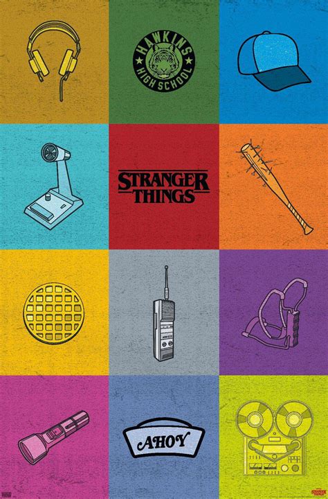 Netflix Stranger Things - Minimalist Icons Poster - Walmart.com ...