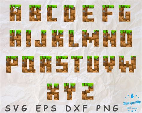 Minecraft Font Pixel Art