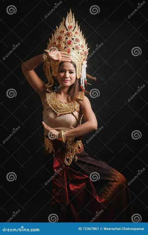 Apsara dancing portrait stock image. Image of costume - 72367861