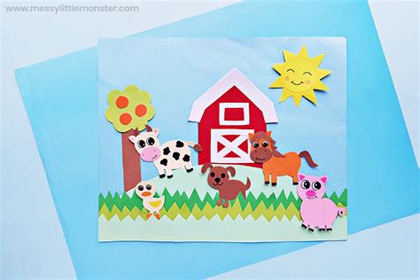 Farm Animal Craft (with template) - Messy Little Monster