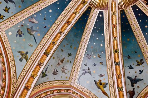 Exquisite ceiling decoration by William Burges at Castell Coch, 1875 | Ceiling murals, Wallpaper ...