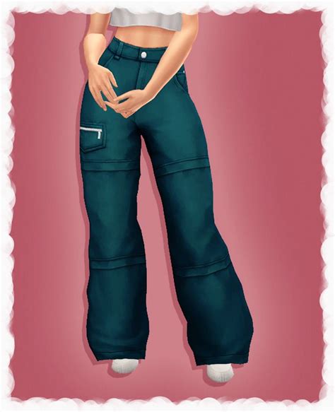 Baggy Cargo Pants [Pinealexple] : Recolor #39 | Ropa, Sims 4 expansiones, Sims 4