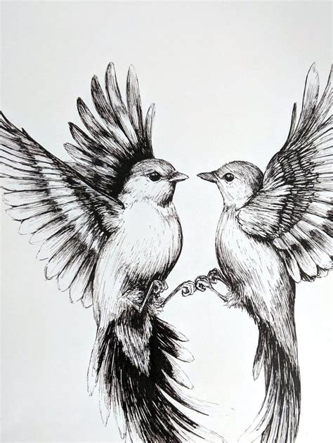 Flying Birds Art Print Realistic Bird Drawing - Etsy | Flying bird drawing, Bird drawings, Bird ...