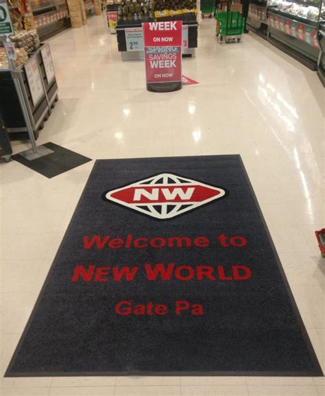 New World Supermarket special logo mats