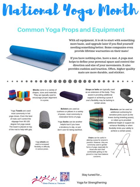 Yoga Month - Equipment - Bird Physical Therapy