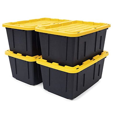 Best Black Storage Bins With Yellow Lids