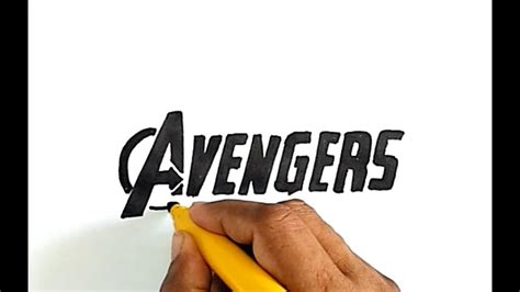 How to Draw The Avengers Logo - YouTube