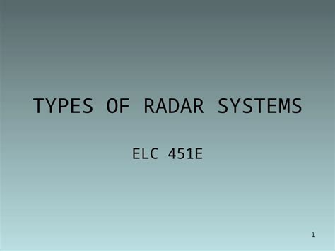 (PPT) TYPES OF RADAR SYSTEMS - DOKUMEN.TIPS