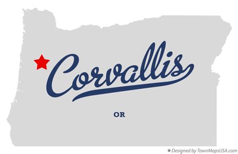 Map of Corvallis, OR, Oregon