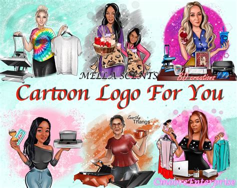 Cartoon Logo for T-shirt Business Logo Maker Custom Portrait - Etsy