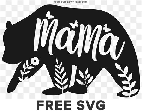 Mama Bear Svg | Free SVG Download