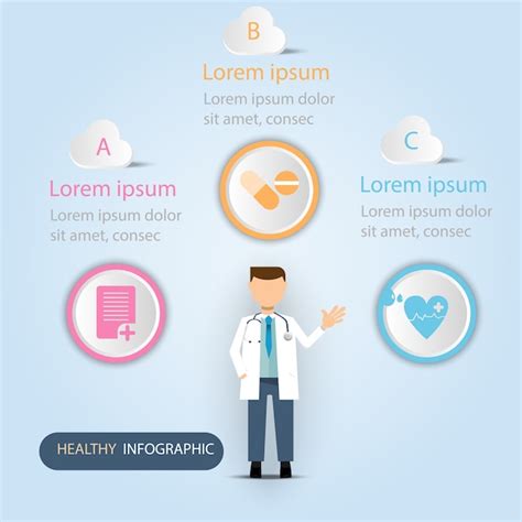 Premium Vector | Doctor presentation infographic