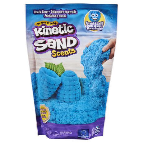 Kinetic Sand Scents, 8oz Blue Razzle Berry Scented Kinetic Sand, for ...