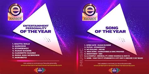 Entertainment Achievement Awards: Full list of nominees – Glitz Africa Magazine