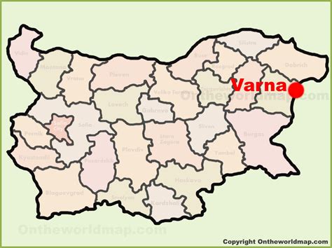 Varna location on the Bulgaria Map - Ontheworldmap.com