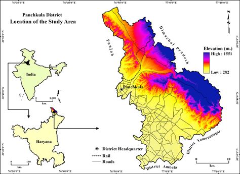 Location of Panchkula district in Haryana | Download Scientific Diagram