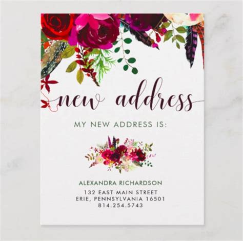 New Address Cards Free Template