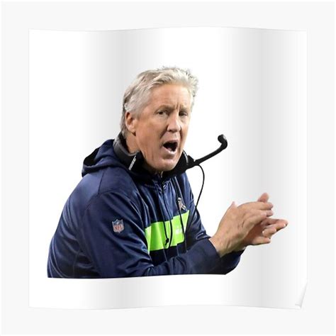 "Pete Carroll chewing gum" Poster by stoPCereal | Redbubble