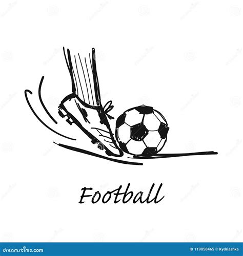 Football, Sketch for Your Design Stock Vector - Illustration of ball ...