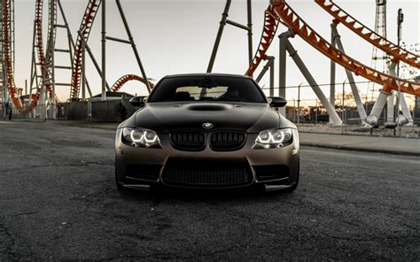 Download wallpapers 4k, BMW M3, E90, front view, exterior, brown matte ...