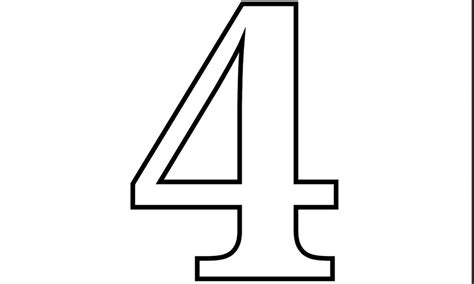 Picture Of The Number 4 - ClipArt Best