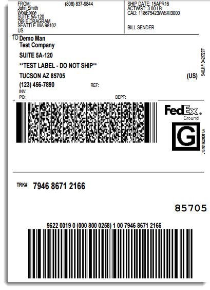 Fedex Printable Labels - Printable Online